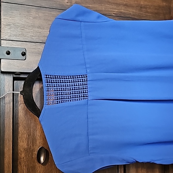 EUC Daniel Rainn Large Cobalt blue blouse - Picture 6 of 6